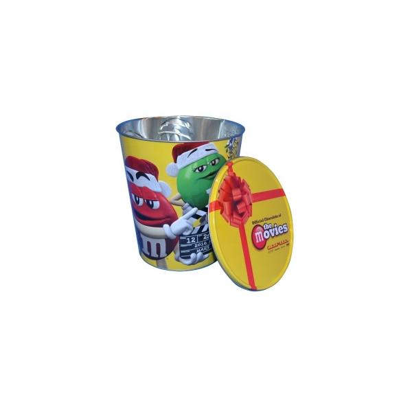 DADI 130oz Metal Popcorn Bucket Food Grade Tinplate Popcorn Metal Bucket with Lid