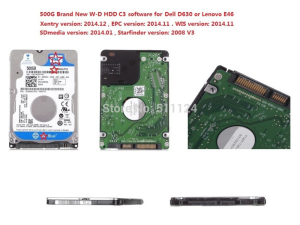 Brand New 500G WD MB Star C3 HDD Software Added W204 And Offline Coding 2014.12