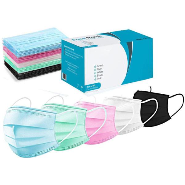 High Filtration Disposable Medical Face Mask With Adjustable Nose Piece