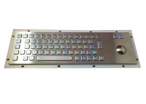 Blue Backlit Gaming Keyboard , 64 Keys Rugged Metal Track Ball Wireless Light Up Keyboard Manufactures