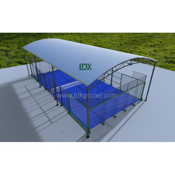 Retractable Roof System for Padel Court Motorized Cover for All Weather Sports Facility Solution