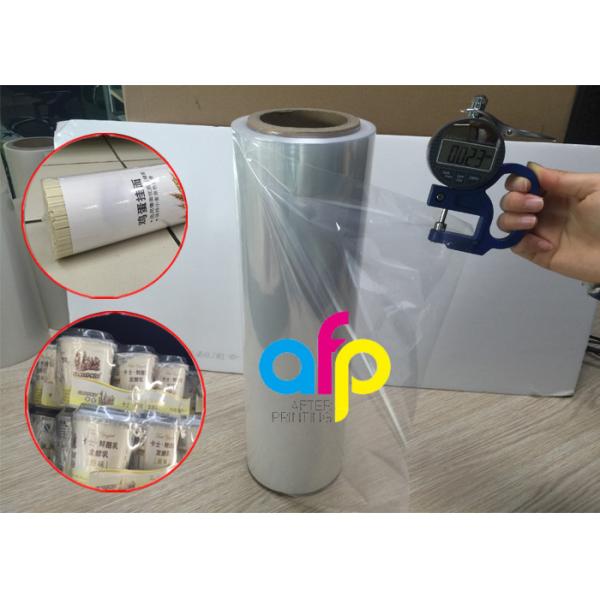 Half Sleeve Polyolefin Shrink Wrap Roll , Single Would Pof Plastic Film