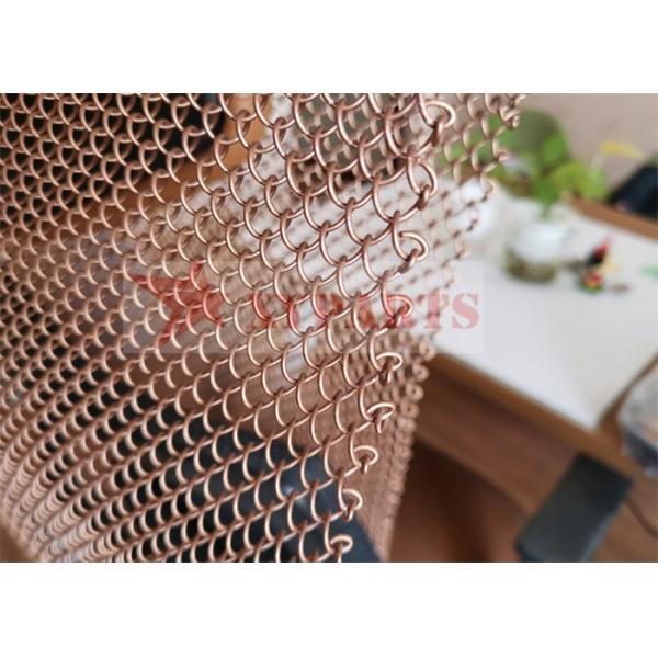 Colorful Stainless Steel Wire Chain Mesh Curtains For For Fireplace Partition