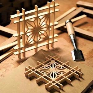  Japanese Hinoki Decorative Wood Kumiko Solid Pine Wood Partition Manufactures