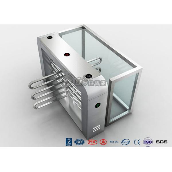 Double Anti - Clipping Waist Height Turnstiles AC220V With Stepping Driver Motor