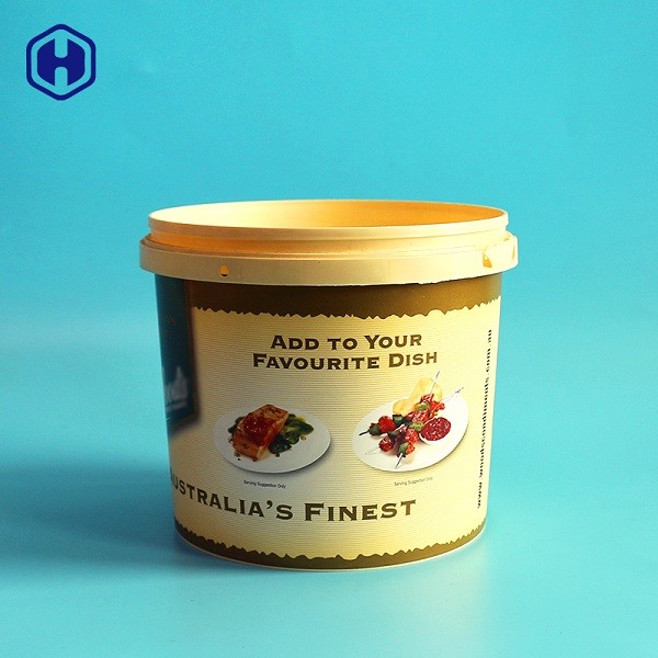 BBQ IML Bucket Spice Food Plastic Container Max Temperature Below 120℃