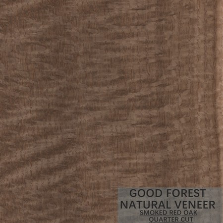 Smoked Red Oak Wood Veneer / Natural Veneer Plywood Quarter Cut FSC