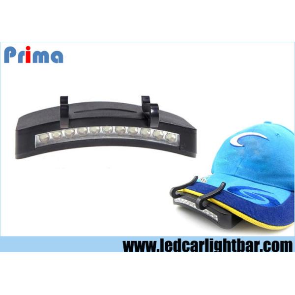 Clip On Outdoor Camping Lights , 132lm AAA Batteries 11 LED Hat Light