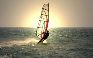  OEM Art Windsurfing Sails Paddle Board Wind Sail With UV Protection Manufactures