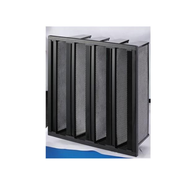 High Capacity V Bank Filter Activate Carbon Filter Remove VOCs CO2