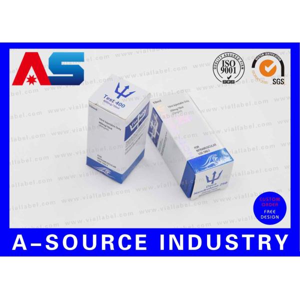 Free Design Test Enanthate  Custom Printed Antique 10ml Vial Boxes Silver Hologram Printing
