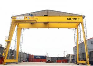  Along Rail System Double Girder Gantry Crane Mobile With Electric Hoist Manufactures