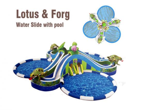 Quality Commercial Inflatable Water Slides Customized Size Fire Retardant Lead Free for sale