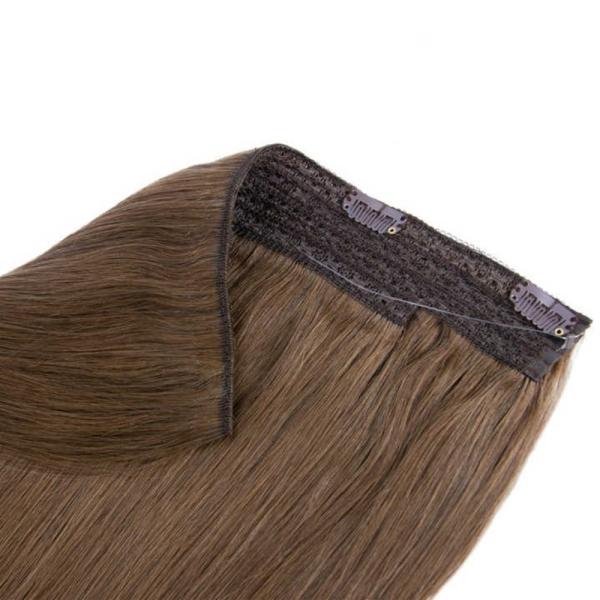 Remy Haloin Hair Extensions Human Hair with Pre-Bonded Style and Invisible Headband