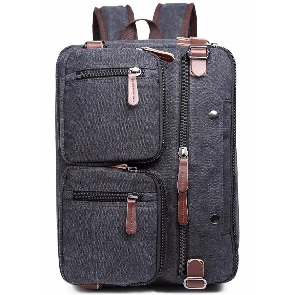Iron Grey Polyester Laptop Bag With Pockets Drop Resistance Large Capacity