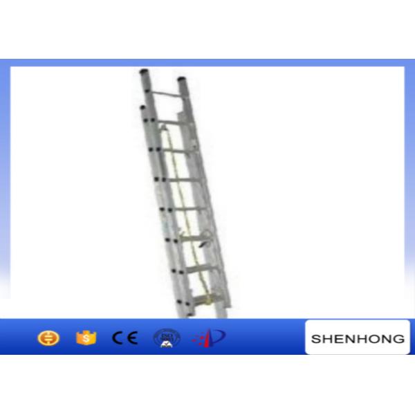 Aluminum alloy telescopic ladder , straight ladder for 4-8m for line construction