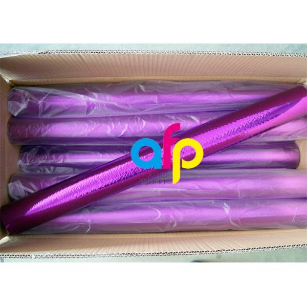 Metallic Colors Bopp Holographic Film For Soft Plastic Stamping / PVC