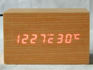  Digital Jumbo LED Wood Clock Vintage Table Wooden Alarm Clock Manufactures