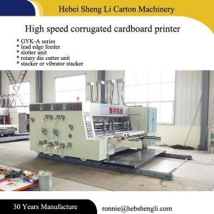  Efficient Cardboard Box Printing Machine Easy Operation L5500*W4500*H2500mm Manufactures