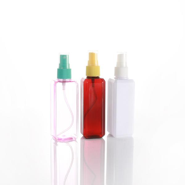 100ml PET Sprayer Square Plastic Cosmetic Bottle