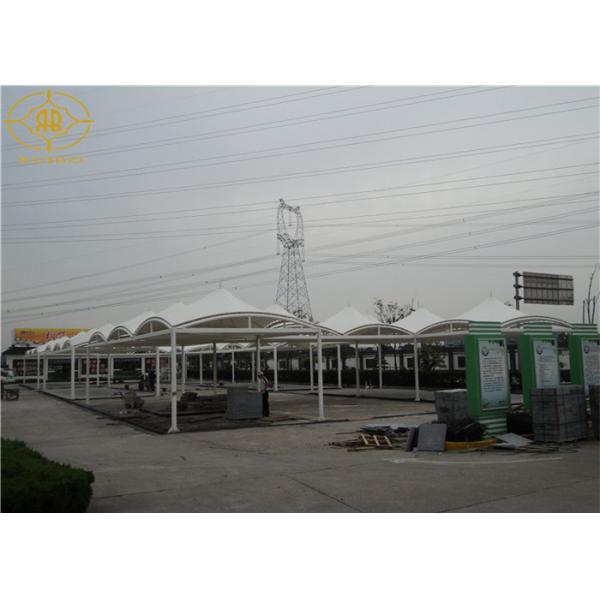 Fabric Roof Car Parking Tent Custom Size PVDF Membrane For Shelter Garage