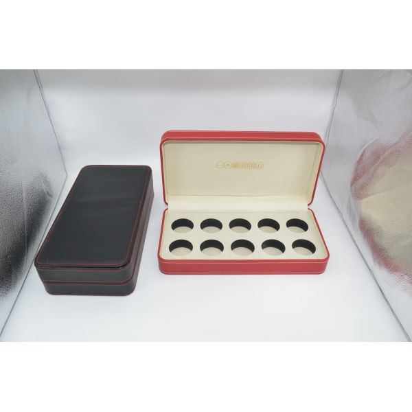 Airtight Tea Box Organizer Black / Red Personalised Tea Boxes