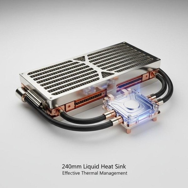 240mm Liquid Heat Sink Copper and Aluminum Structure with Nickel Plating Providing Effective Thermal Management Solutions