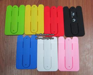  Custom Smart wallet Silicone Mobile Card Holder with Slap Stand Manufactures