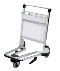 Stable Airport Luggage Trolley Shopping Cart With Brake 250 Kgs Per Layer