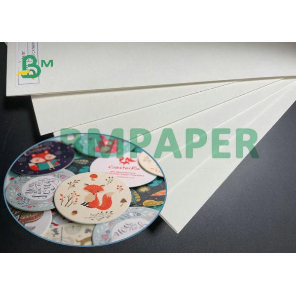 Natural Wood Pulp Uncoated Coaster Paper 0.7MM 1MM For Beer Mat Pads