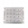 Led lighted die cast keypad with matrix 4x4 brushed 16 metal keypad with full travel keys for sale
