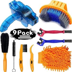  Bike Cleaning Kit (9pcs), Including Chain Cleaner for Cycling,Bicycle Clean Brush Tools for Mountain/MT/Road/BMX Bike Manufactures