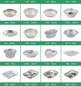  Microwave Disposable Aluminum Foil Pizza Baking Tray Pans container Sizes,pan box trays takeaway Container,kitchen and B Manufactures