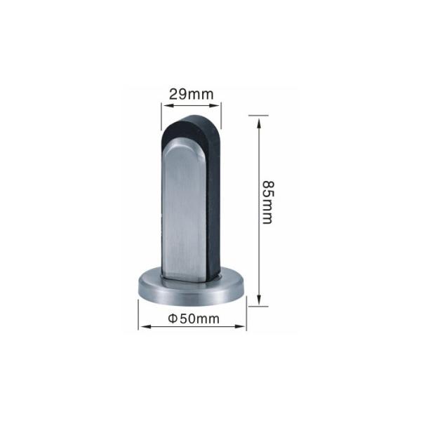 Polished Floor Door Stop , Metal Door Stop Corrosion Resistant Easy To Install