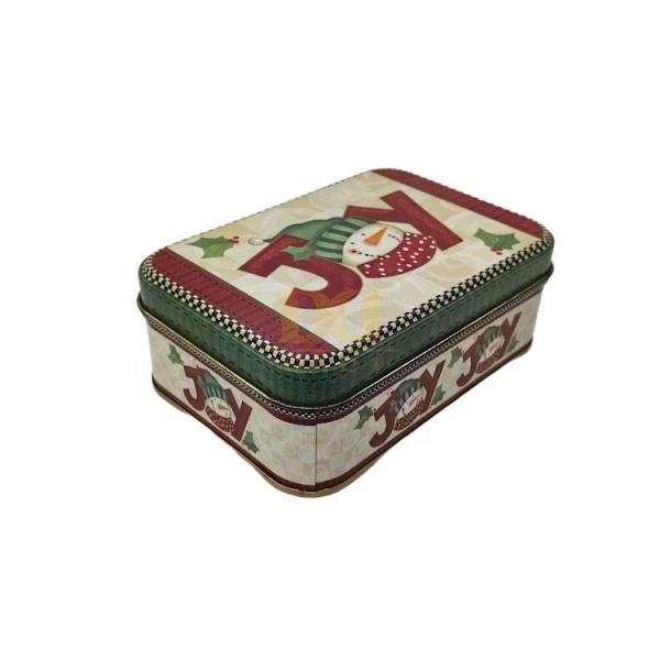 DADI Vintage Santa Biscuit Tin Box OEM/ODM Rectangular Tin Box For Cookies