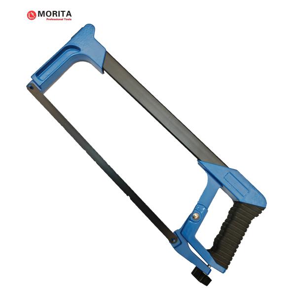 Adjustable Hacksaw Frame 12 With 24 TPI High Tension Bi-Metal HSS Blade Steel & Al Alloy Provides 90° Vertical And 45°