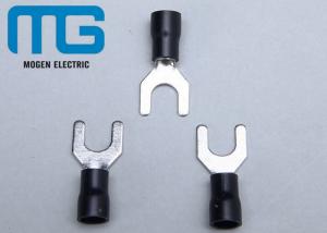  SV3.5 copper electrical spade Insulated Wire Terminals Tin plated TU-JTK black color PVC Manufactures