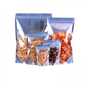  PET AL Resealable Clear Custom Mylar Bag Food Packing Zipper Stand Up Pouch Manufactures