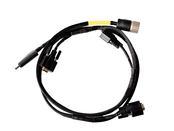 Yellow Green Industrial Wire Harness Wiring Twisted Braided For Surveying Equipment