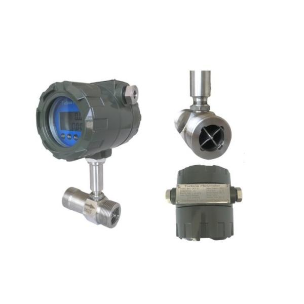 LCD Display Industrial Flow Meter Battery Operated Hot Water Turbine Flow Metre