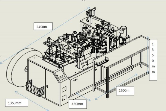 Paper Bowl Machine of Fully Automatic High Speed Double PE Coated Kraft Paper Salad Soup Noodles Bowl Forming Machine