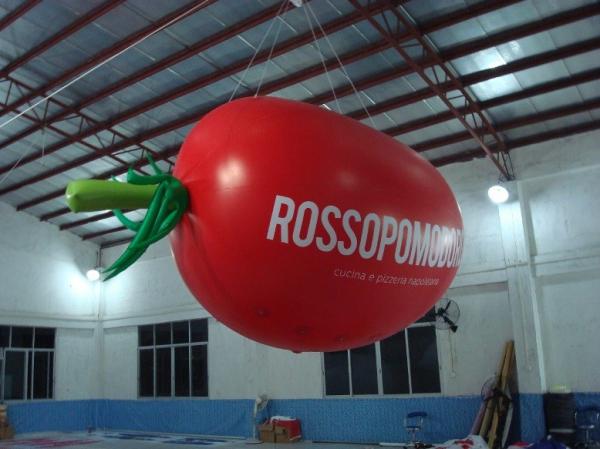 4m Long Plum Tomato Shaped Balloons For Haning / Pop Display / Event Show