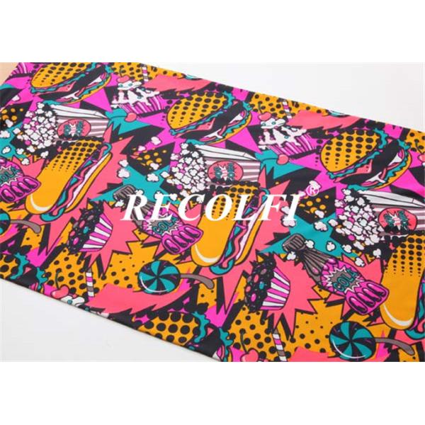 Sublimation Printing Poly Women'S Yoga Wear Fabric Close Fitting Embossed