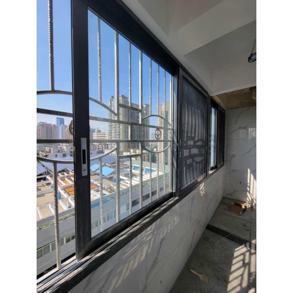 Double Glazed Aluminium Sliding Windows Waterproof With Handle / Hinge / Roller