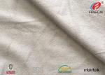 Warp Knitting Microfiber Suede Upholstery Fabric , Silver Poly Suede Fabric