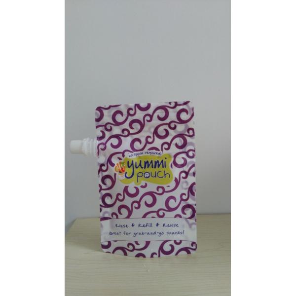 Customized 5oz BPA Free Stand Up  Baby Food Pouch with k