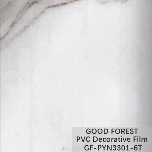 Wardrobes Marble PVC Film Grain With 0.25 - 0.60mm Thickness