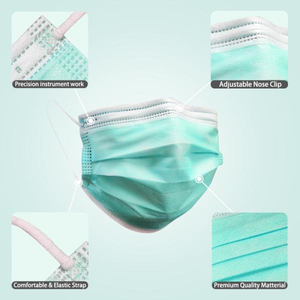 Skin Friendly Disposable Face Mask Clean Comfortable Without Glass Fibers