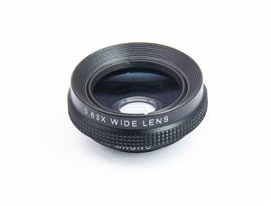China Black Alloy DSLR Camera Lens , Optical Glass 0.63X Wide Angle Digital Slr Camera Lens Filters on sale