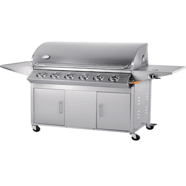 Factory price smokeless barbecue bbq gas grill 6 burner with cooking grates
